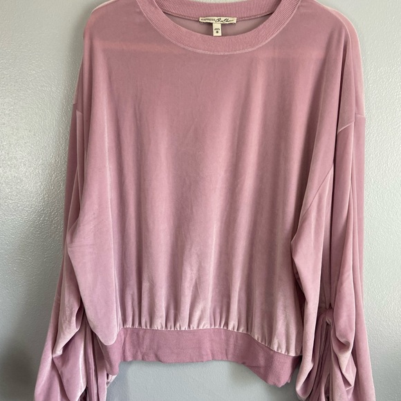 Express Tops - Express‎ Blush Velvet Sweatshirt